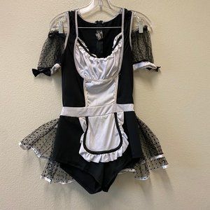 Pre Loved- Leg Avenue Merry Maid in BLK/size M -CHL075